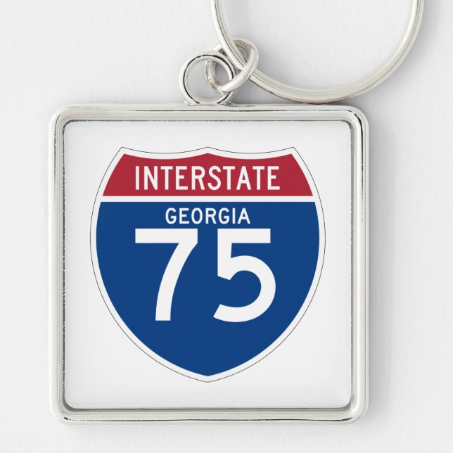 Georgia GA I-75 Interstate Highway Shield - Key Ring (Front)