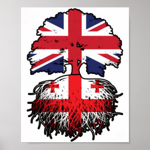 Georgia Georgian British UK United Kingdom Britain Poster