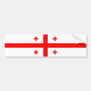 Georgia/Georgian Flag Bumper Sticker