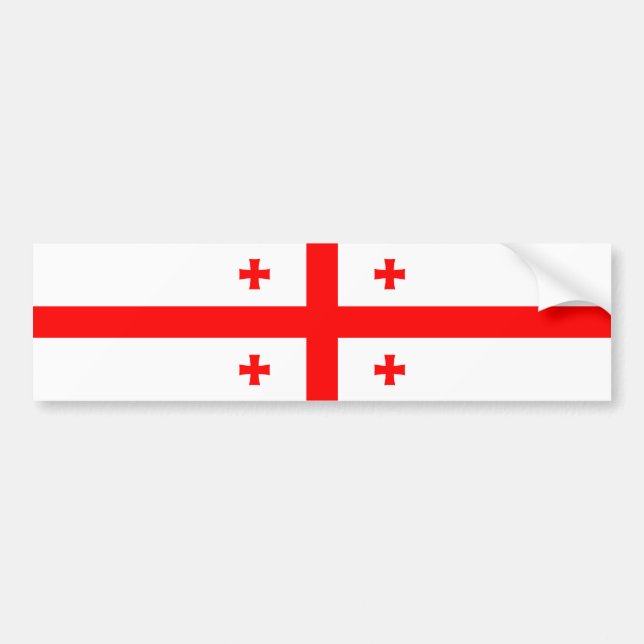Georgia/Georgian Flag Bumper Sticker (Front)