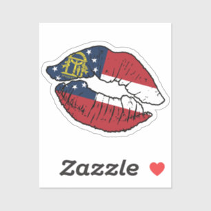 Georgia Georgian Lipstick Love Flag