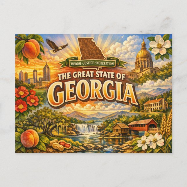 Georgia Greetings Postcard  (Front)
