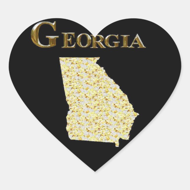 GEORGIA HEART STICKER (Front)