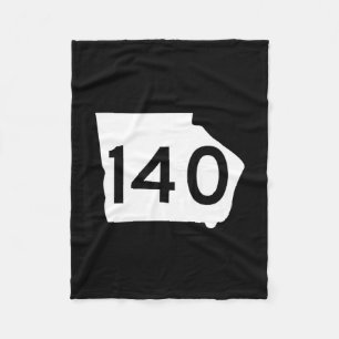 Georgia Highway 140 Sign Ga-140 State Hwy Fleece Blanket