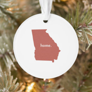 Georgia home silhouette state map ornament