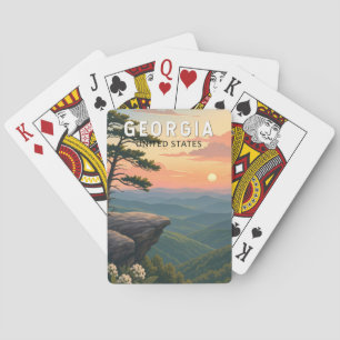 Georgia Illustration Travel Art Vintage Playing Cards