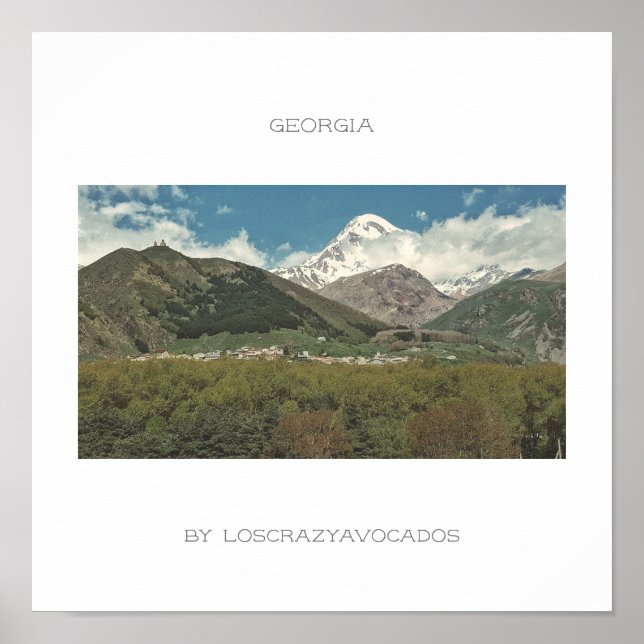 Georgia Kazbegi Architecture Nature Poster (Front)