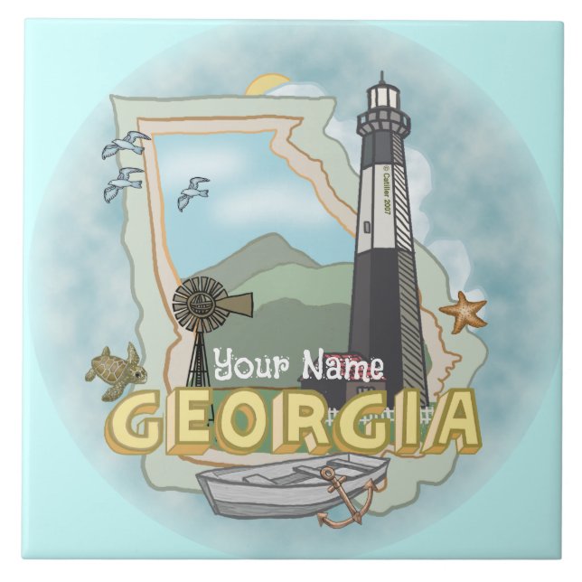 Georgia Lighthouse  tile (Front)