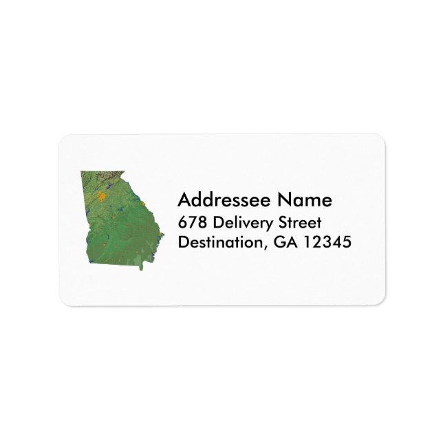 Georgia Map Address Label (Front)