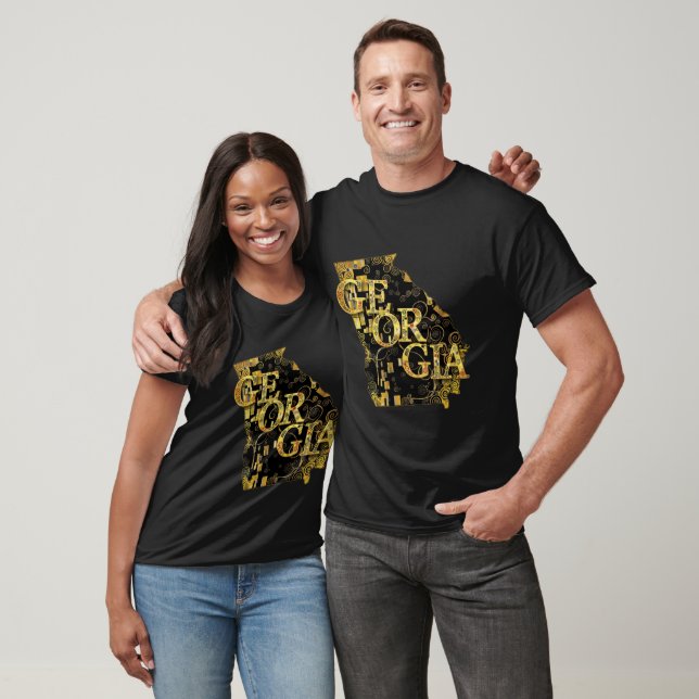Georgia Map and Text T-Shirt (Unisex)