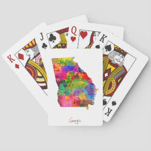 Georgia Map Playing Cards