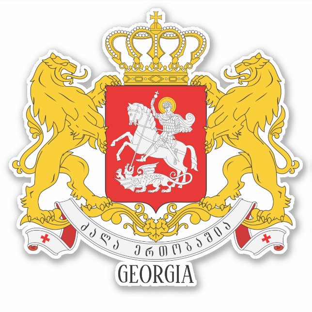 Georgia National Coat Of Arms Patriotic (Front)