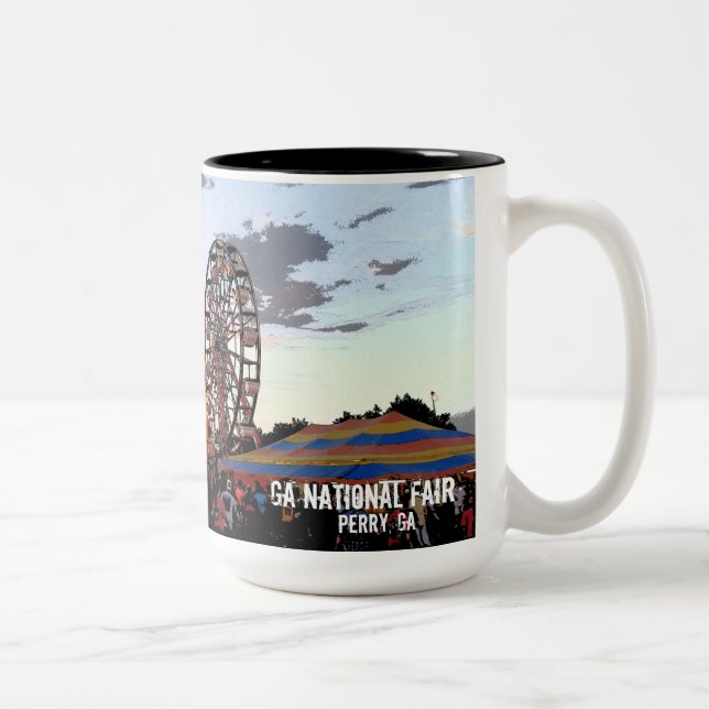 Georgia National Fair, Perry GA Two-Tone Coffee Mug (Right)