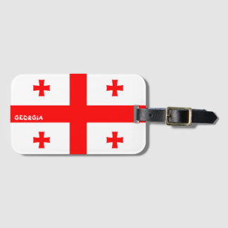 Georgia National Flag Patriotic Luggage Tag