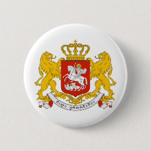 Georgia Official Coat Of Arms Heraldry Symbol 6 Cm Round Badge