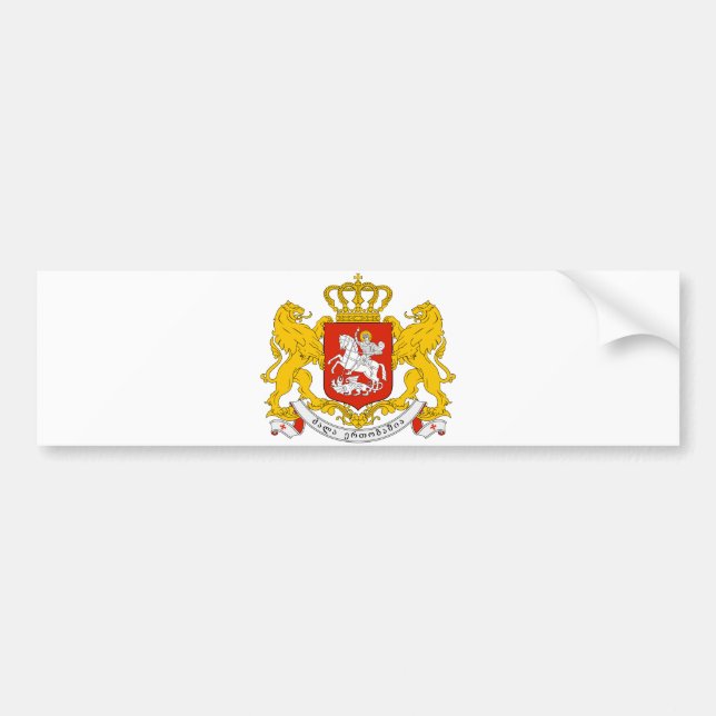 Georgia Official Coat Of Arms Heraldry Symbol Bumper Sticker (Front)