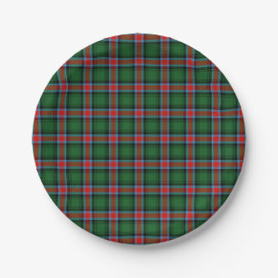 Georgia official state tartan paper plate