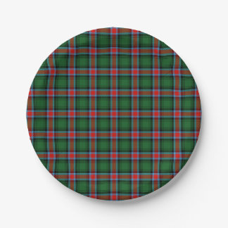Georgia official state tartan paper plate