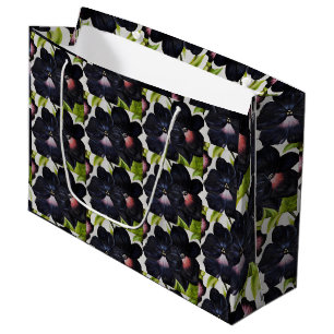 Georgia O'Keefe 1925 Black and Purple Petunias Large Gift Bag