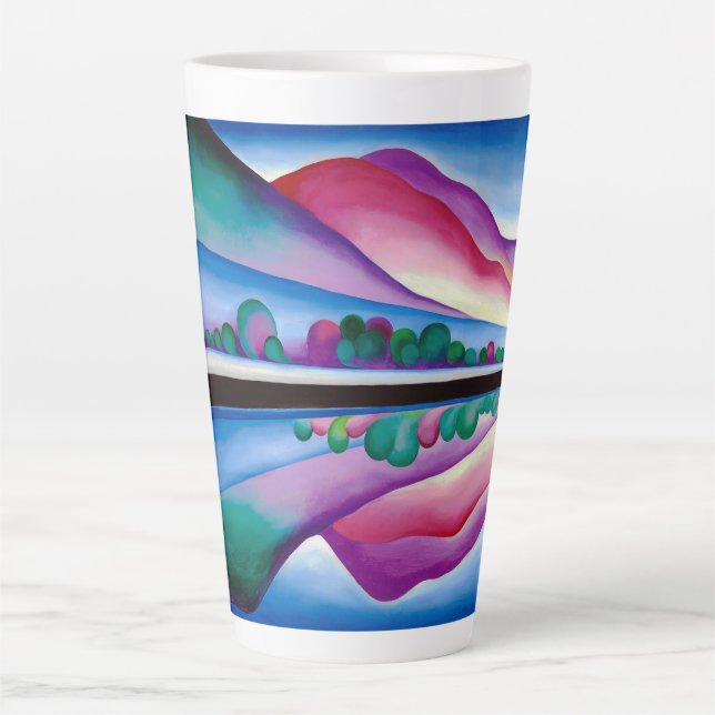 Georgia O'Keeffe, Lake George Reflection (1921) Latte Mug (Front)