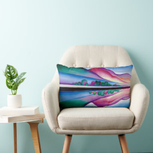 Georgia O'Keeffe, Lake George Reflection (1921) Lumbar Cushion