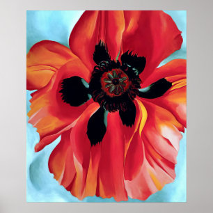 Georgia O'Keeffe - Red Poppy VI - Precisionism Poster
