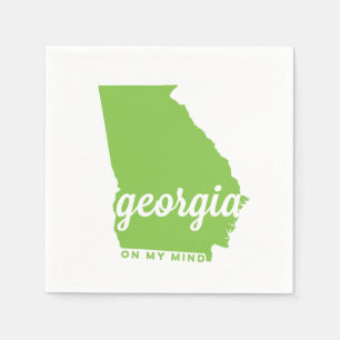georgia on my mind apple green napkin