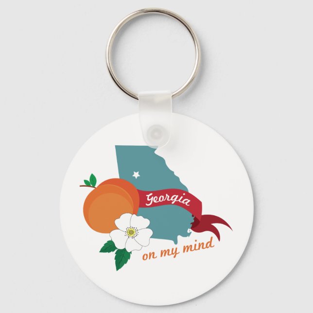 Georgia On My Mind Key Ring (Front)