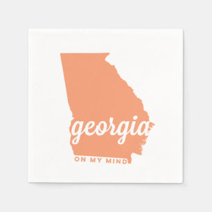 georgia   on my mind   peach napkin