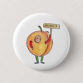 Georgia Peach 6 Cm Round Badge