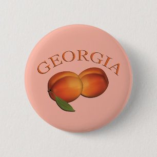 Georgia Peach 6 Cm Round Badge