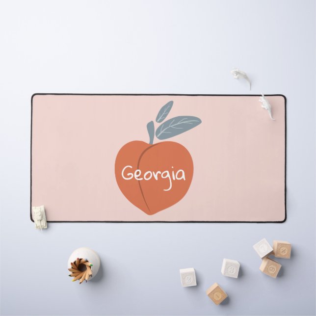 Georgia Peach customise your text Desk Mat (Kids Table)