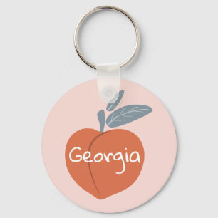 Georgia Peach customize your text Key Ring