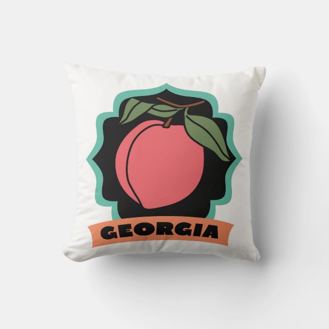 Georgia Peach Logo Cushion (Front)