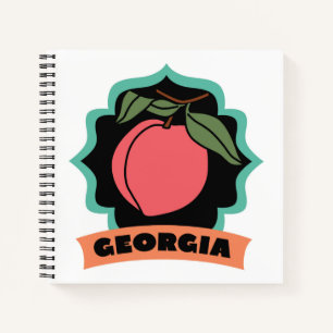 Georgia Peach Logo Notebook