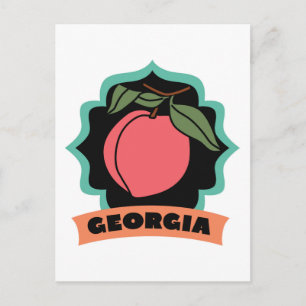 Georgia Peach Logo Postcard