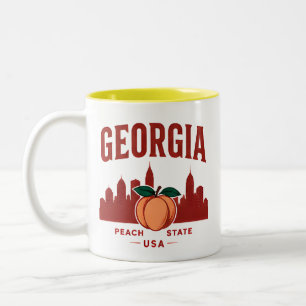 Georgia Peach State Adventure Two-Tone Coffee Mug