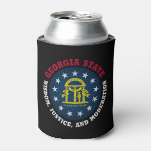 GEORGIA PEACH STATE FLAG CAN COOLER