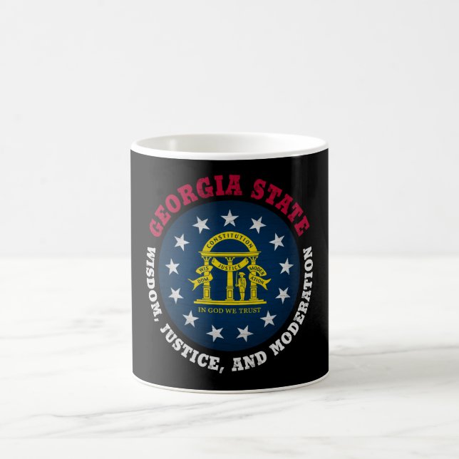 GEORGIA PEACH STATE FLAG COFFEE MUG (Center)