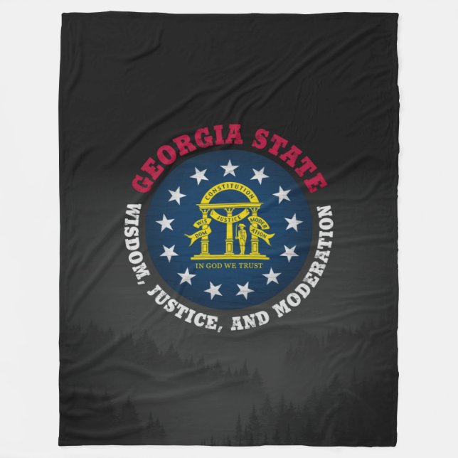 GEORGIA PEACH STATE FLAG FLEECE BLANKET (Front)