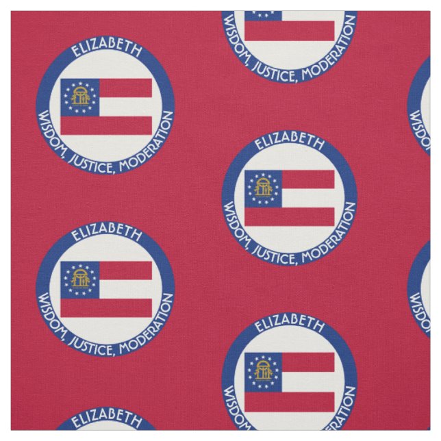 Georgia Peach State Personalised Flag Fabric (Swatch)