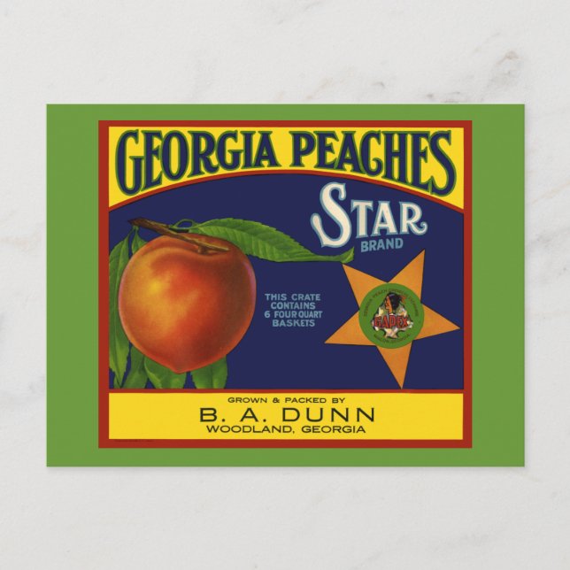 Georgia Peaches Postcard (Front)