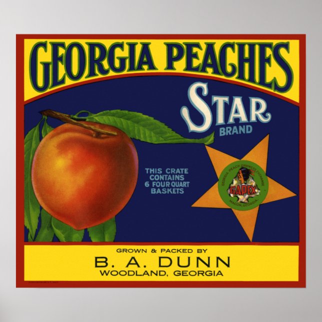 Georgia Peaches Poster (Front)
