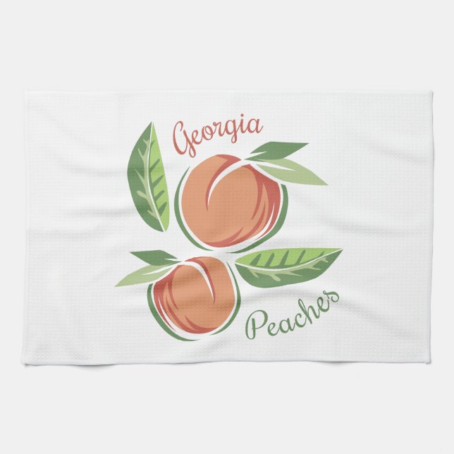 Georgia Peaches Tea Towel (Horizontal)