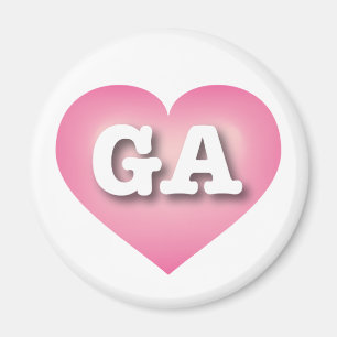 Georgia Pink Fade Heart - Big Love Magnet