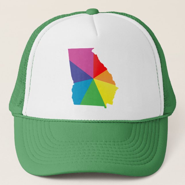 georgia pride. angled. trucker hat (Front)