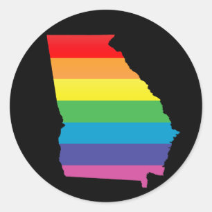 georgia pride. classic round sticker
