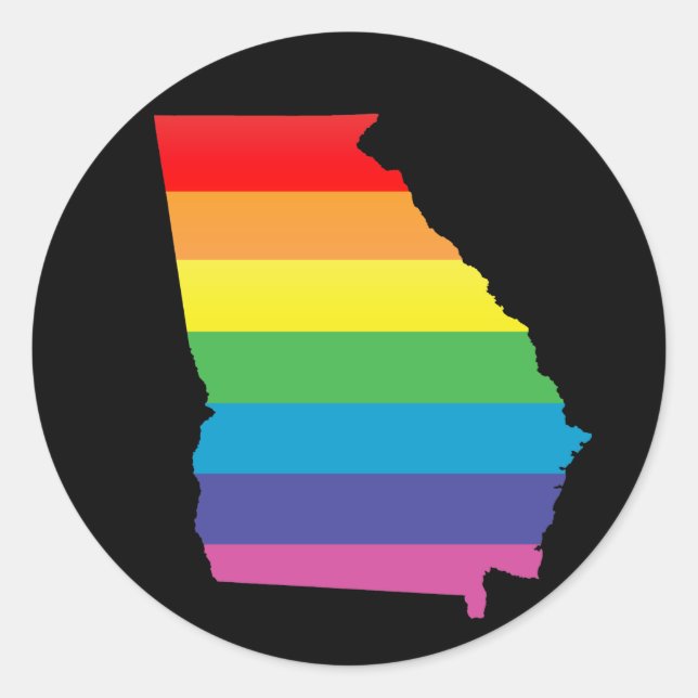 georgia pride. classic round sticker (Front)