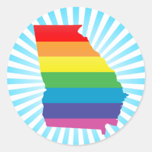 georgia pride. classic round sticker