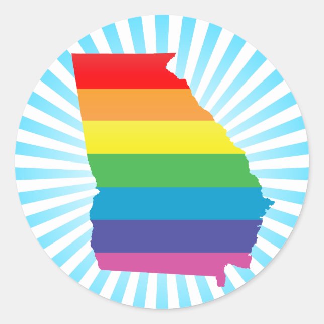 georgia pride. classic round sticker (Front)